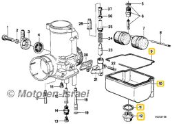 Schwimmerkammergehäuse transparent für R90S