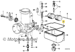 Vergaserdichtung für R90S DellOrto-Vergaser