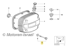 Ventildeckelschraube R1150, R1100 mit Dichtung (1St.)